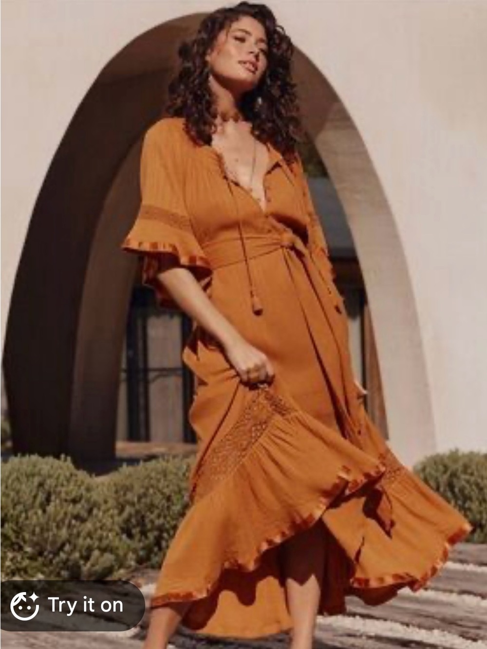 Spell serenade gown in marigold
